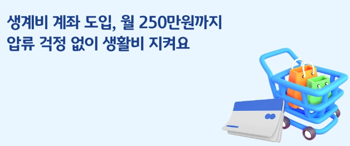 250만원 생계비 통장 제도 요약 이미지