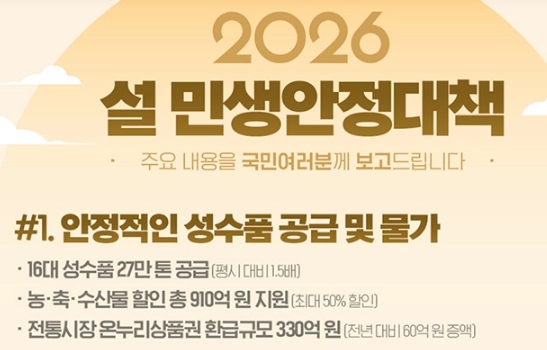 2026년 설 민생안정대책