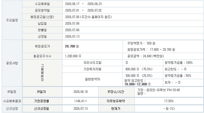 레메디 공모주 일정