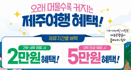 제주도 여행 지원금