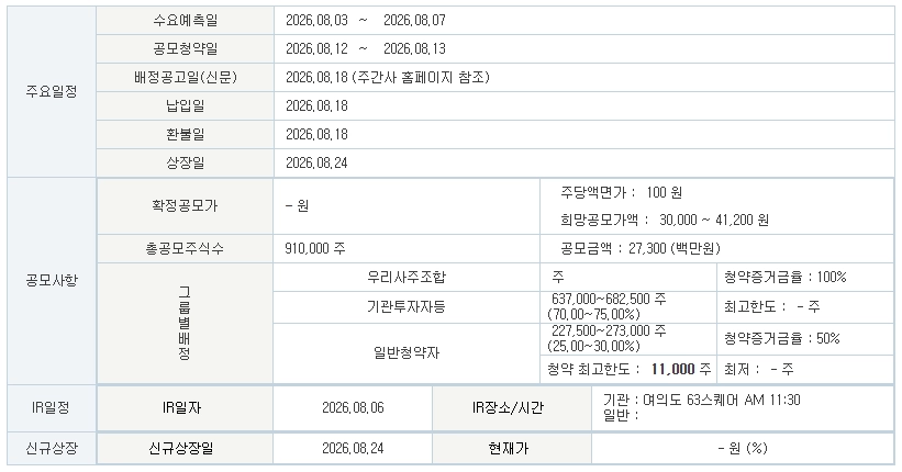 니어스랩 공모주 일정